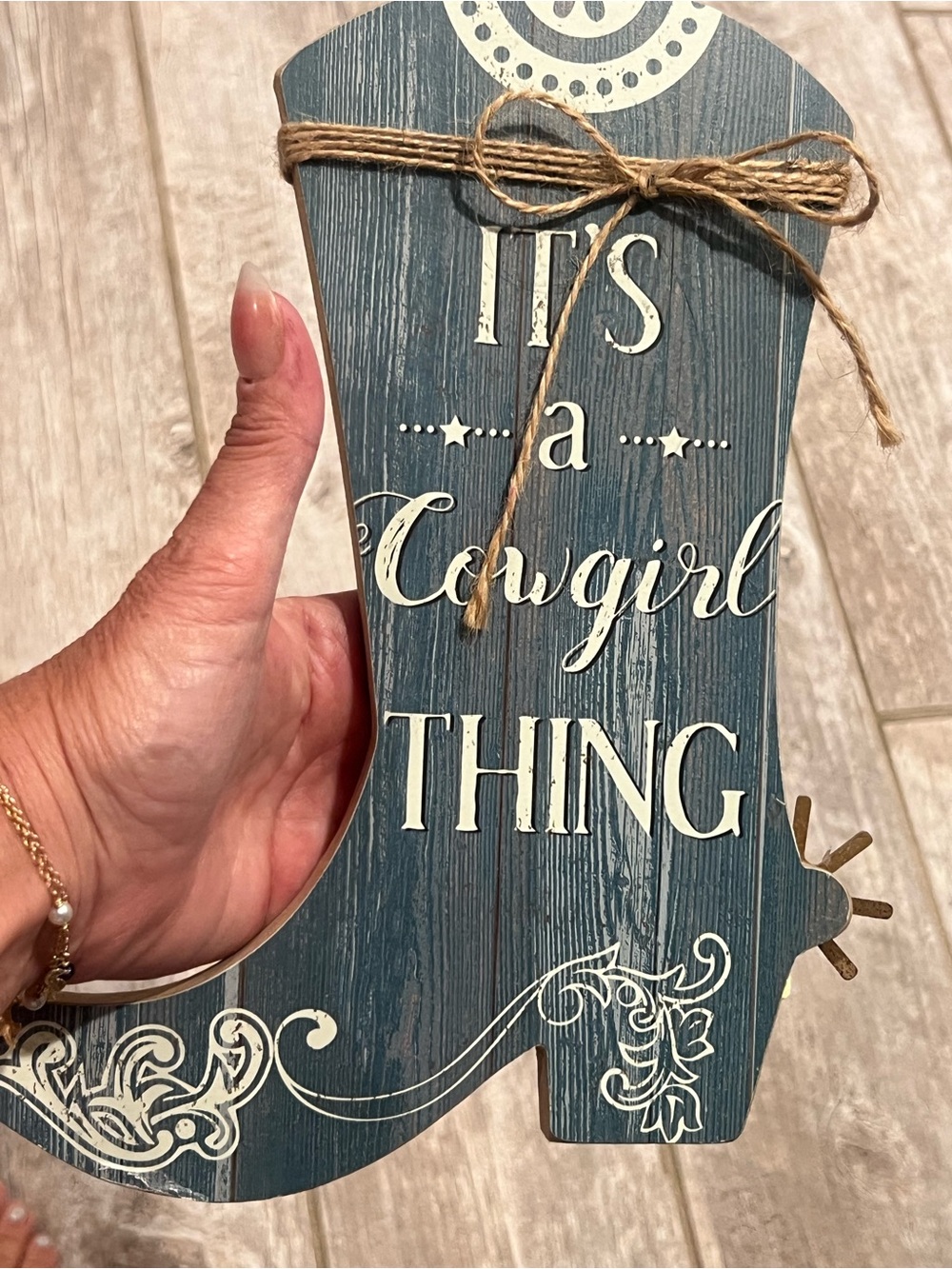 “It's a Cowgirl Thing" Boot decor